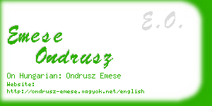 emese ondrusz business card